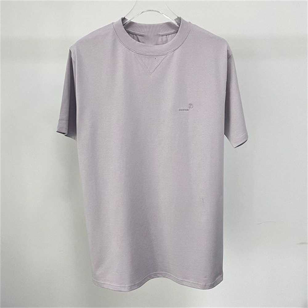 

Summer Spring Embroidery Letters Small Men' T-shirts France Paris Luxury Fashion Short Sleeve Tshirt Women High Street Breathable Cotton Tee AWE0 AD8O, White