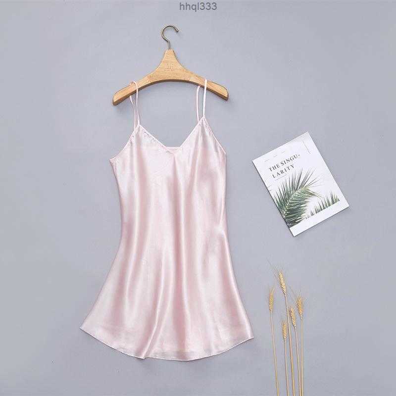 

Cqdc B3fe Camisoles & Tanks Baldauren Dressing Gown Bridesmaid Skirt Wedding Evening Imitation Silk Pure Color Suspender Nightdress, Meat meal