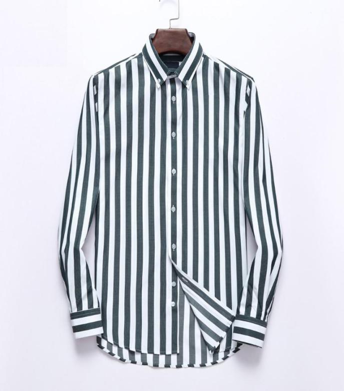 

NEW Men T Shirt Camisa Masculina Brand Clothing Long Sleeves Camisas Casual Shirt Men039s dress shirts Turndown Collar striped9748398, Beige