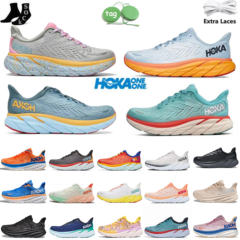 

Top Hoka Clifton 8 9 Womens Mens Hokas Running Shoes Hoka Bondi 8 Fashion Summer Soog Triple Black White Carbon x 2 on Cloud Lunar Rock Outdoor Sports Designers Trainers, D24 clifton 8 floral free people 36-45