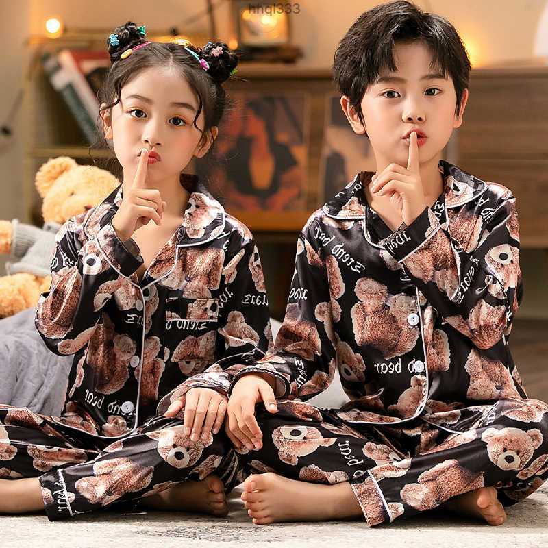

Oiry Yt8c Pajamas Toddler Boy Stripe 3 5 7 9 11years Children Satin Pajama Sets Kids Baby Sleepwear Girls Pyjamas Teen Silk Cute Pjs Suit T221013, 2451-1