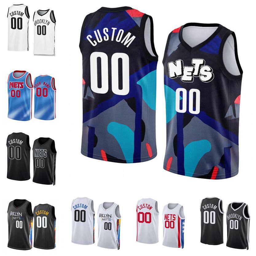 

Net Mikal Bridges Basketball jerseys Kevin Durant Joe Harris Yuta Watanabe S-XXL 2023-24 Men Women kids black city jersey, Custom