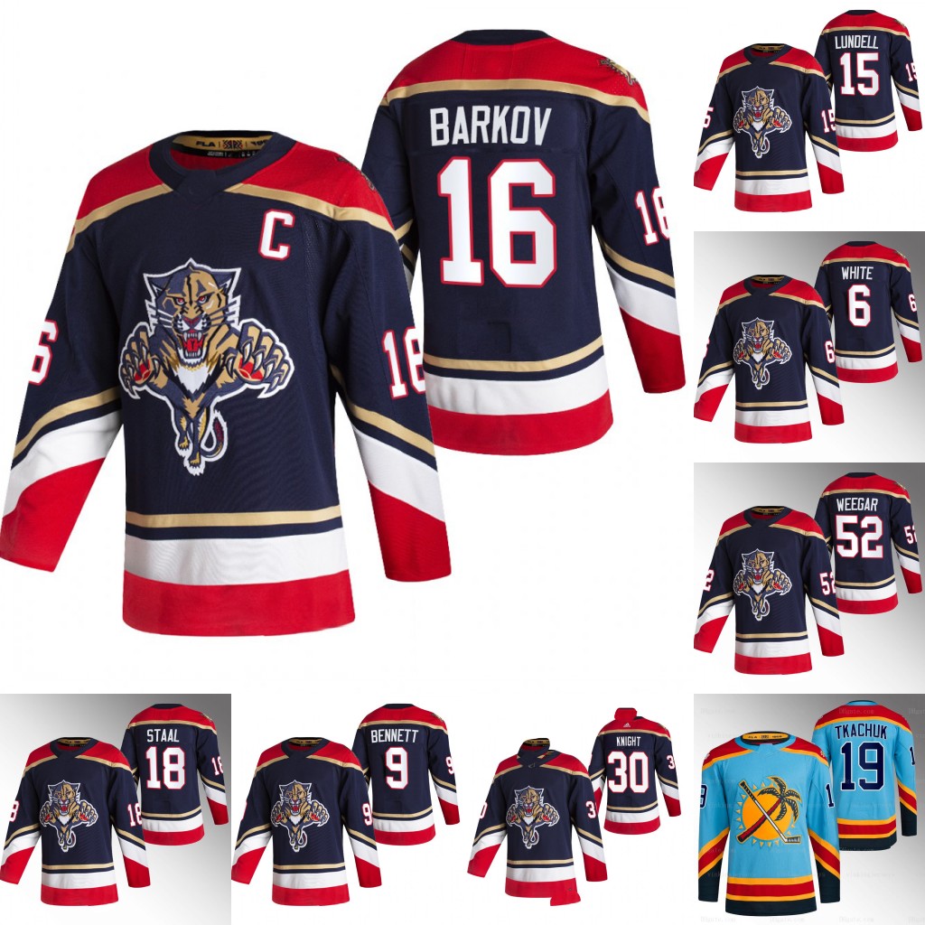 

Panthers Reverse Retro Hockey jersey Aleksander Barkov Colton Sissons Aaron Ekblad Ryan Lomberg Roman Josi Filip Forsberg Ryan Johansen Dante Charlie McAvoy Foote, White