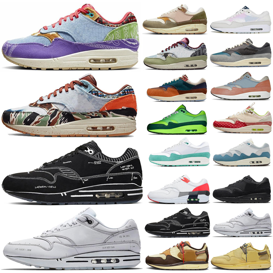

Concepts Maxs 1 87 Mens Womens Running Shoes Airmaxs 1 Patta Waves Trainers Kasina Won Ang Somos Familia Dirty Denim Fragment Sports Sneakers, A18 watermelon 36-46