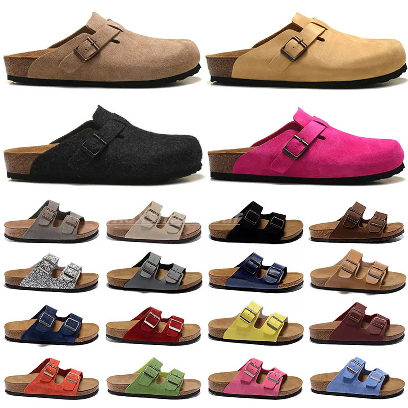 

2023 designer Boston summer cork flat slippers Fashion designs leather slippers Favourite Beach sandals Casual shoes Clogs for Women & Men Arizona Mayari 35-46 M31, Color 8