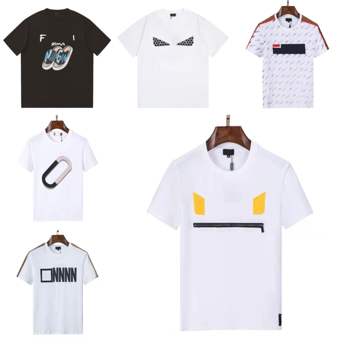 

Designers Mens Fendis T Shirt Top Embrodiery Eye Casual Man Womens Fendy Tees Letters Print Short Sleeves Eyes Men T-shirt Breathable White Black Cotton, 13