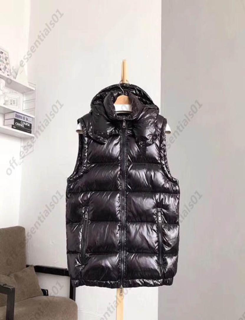 

Hooded mens down vest Europe and American style coat High Quality Brand Parkas Fashion hombre Size 158194932, Black