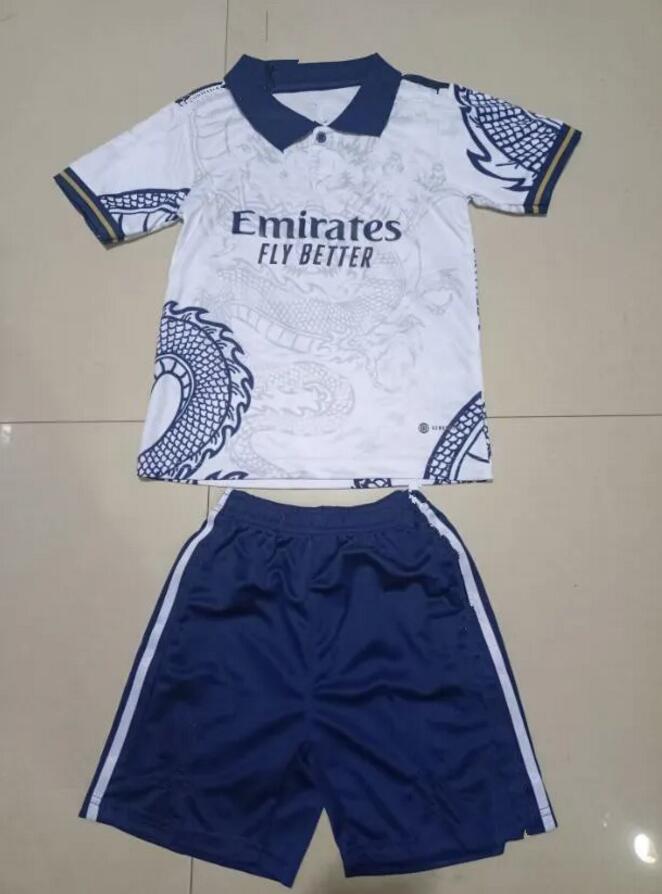 

kids Camiseta 8th Champions Football Jersey 22 23 24 Special Edition China Dragon KIDS Real Madrids Maillot Benzema Ballon Football Jersey, Black