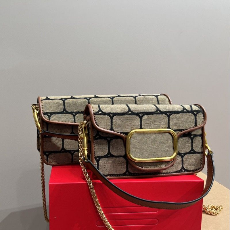 

Hot Women's Handbag Designer Bag For Lady Luxury One Shoulder Bag Fashion Casual Printed Crossbody Bag Clamshell Buckle Alphabet Chain Bag Banquet Baguette Bag Purse, #1