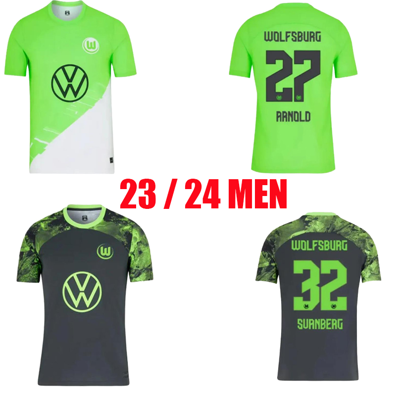 

2023 2024 VfL Wolfsburg Soccer jerseys LACROIX VAN DE VEN 23 24 Home Away ARNOLD SVANBERG Football Shirt MARMOUSH WIND WALDSCHMIDT WIMMER NMECHA GERHARDT Camisetas