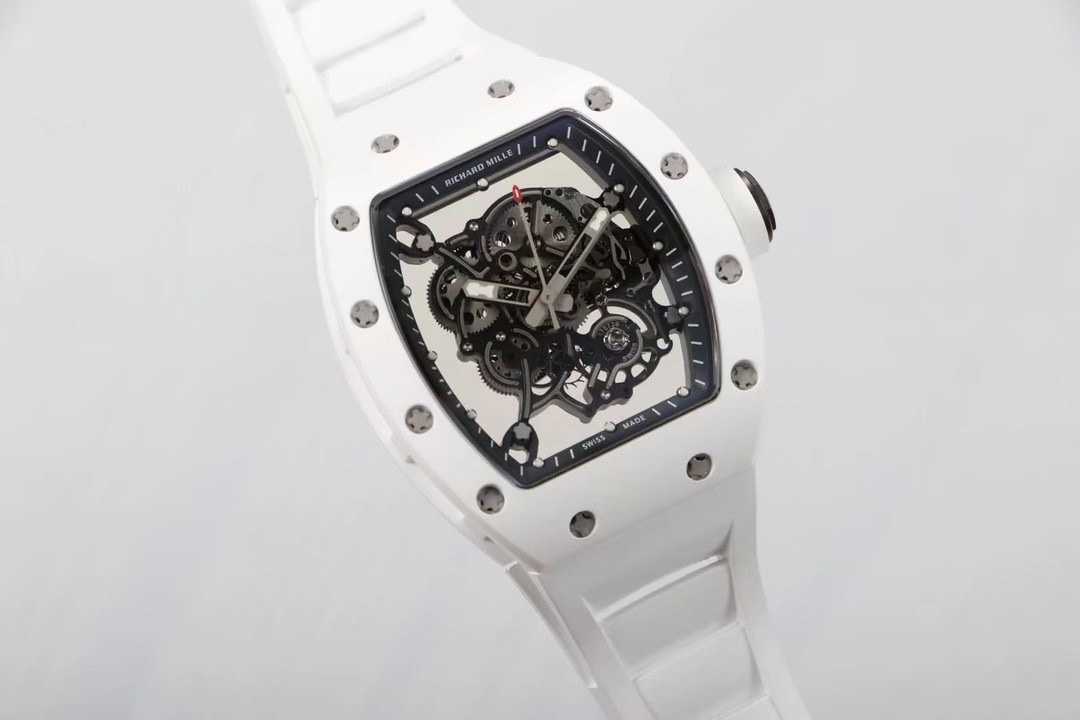 

Rm055 SUPERCLONE Flywheel Luxury Men's Mechanical Watch Richa Milles Watches rm055 White Ceramic Black Movement 7 OPZU
