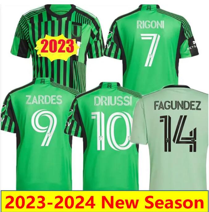 

MLS 2023 Austin FC soccer jerseys fans player DRIUSSI RING FAGUNDEZ home away football shirt RIGONI PEREIRA GALLAGHER CASCANTE REDES FINLAY 22 23 24 men kids camiseta