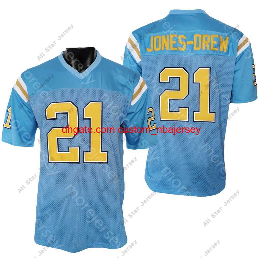

Football Jerseys NCAA College UCLA Bruins Jersey Maurice Jones-Drew Baby Blue Size S-3XL All Stitched Embroidery, As pic