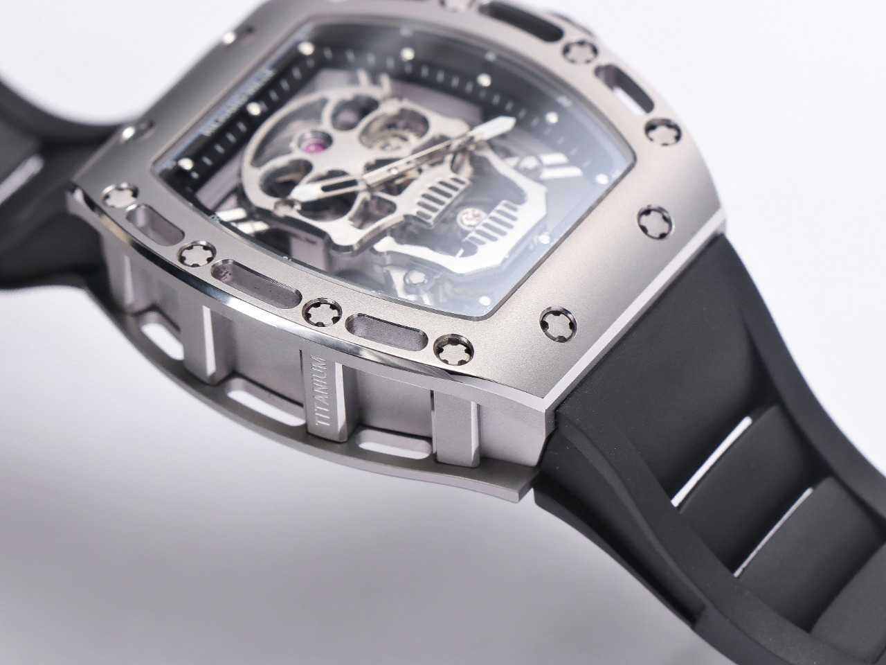 

RM052-01 SUPERCLONE Active tourbillon watches Skull wristwatch Luxury designer rm52-01 mysterious skull hollowed out full-automatic men's mechani 3 NY4P, Red