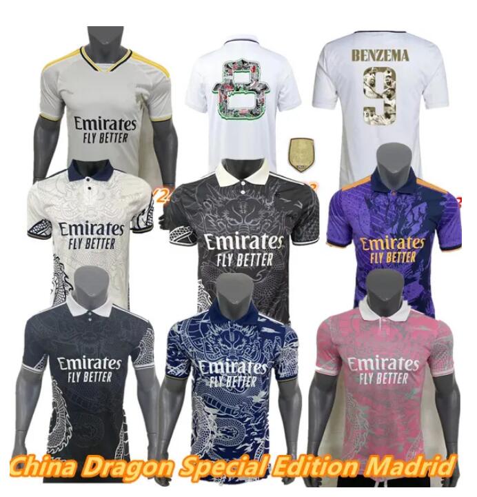 

Camiseta 8th Champions Football Jersey 22 23 24 Special Edition China Dragon Real Madrids Maillot Benzema Ballon Football Jersey