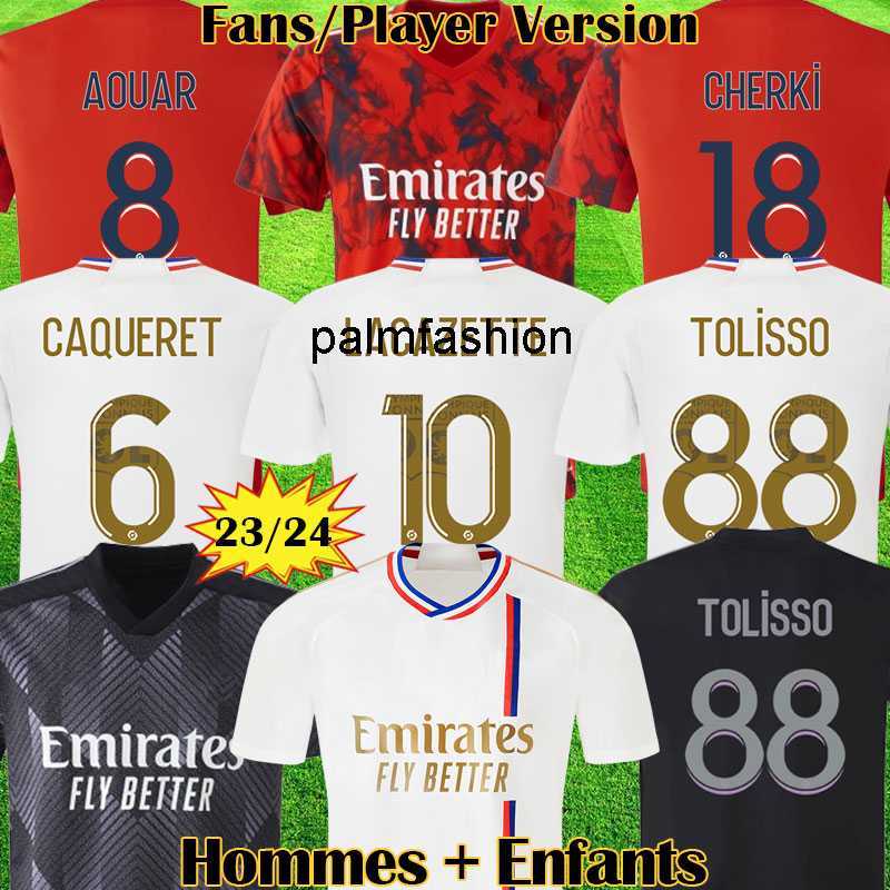 

22 23 24 Maillot de foot Soccer JerseyS TETE OL 4th blue AOUAR TAGLIAFICO football shirts 2023 2024 TRAORE man kids kits equipment lyon tops, League home 4