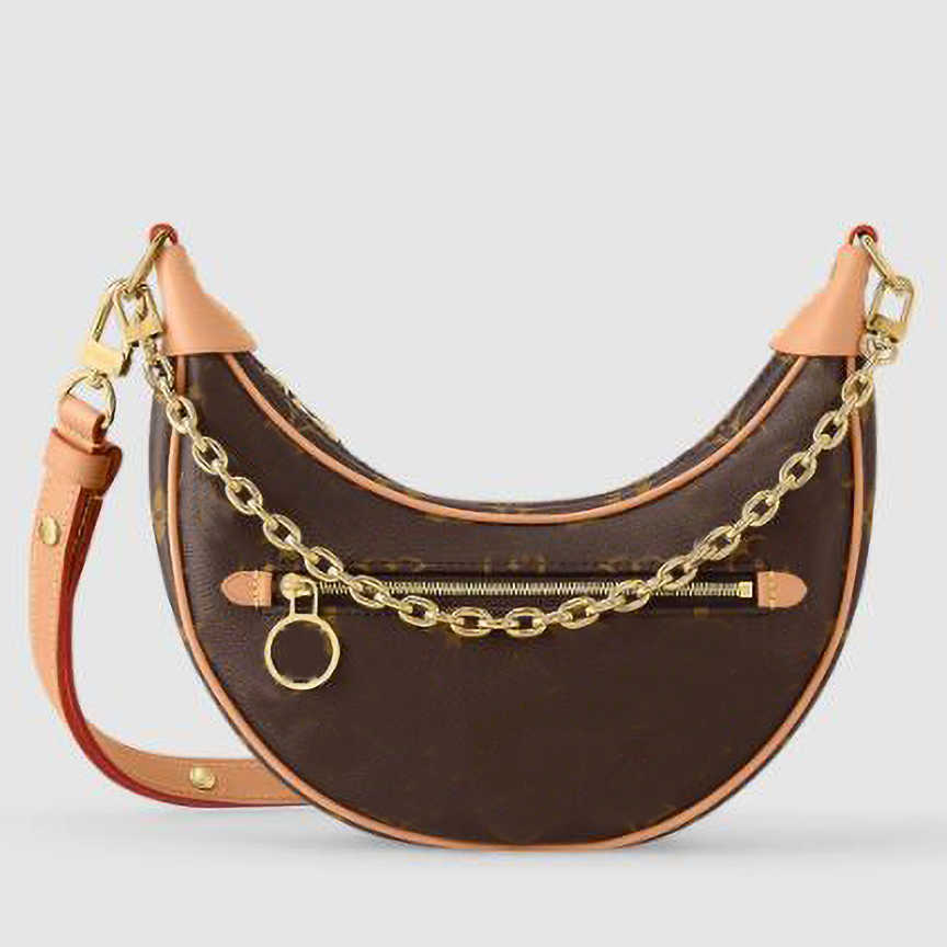 

women's high-end leather niche bag Handbag Underarm bag casual shoulder bag fashionable shoulder bag, Brown flower