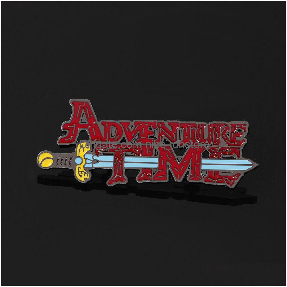 

Pins Brooches Fantasy Experience Adventure Time Scarlet Sword Enamel Pin For Kids Powerf Badges Leather Jackets Hat Bag Fashion Jew Dhfbr
