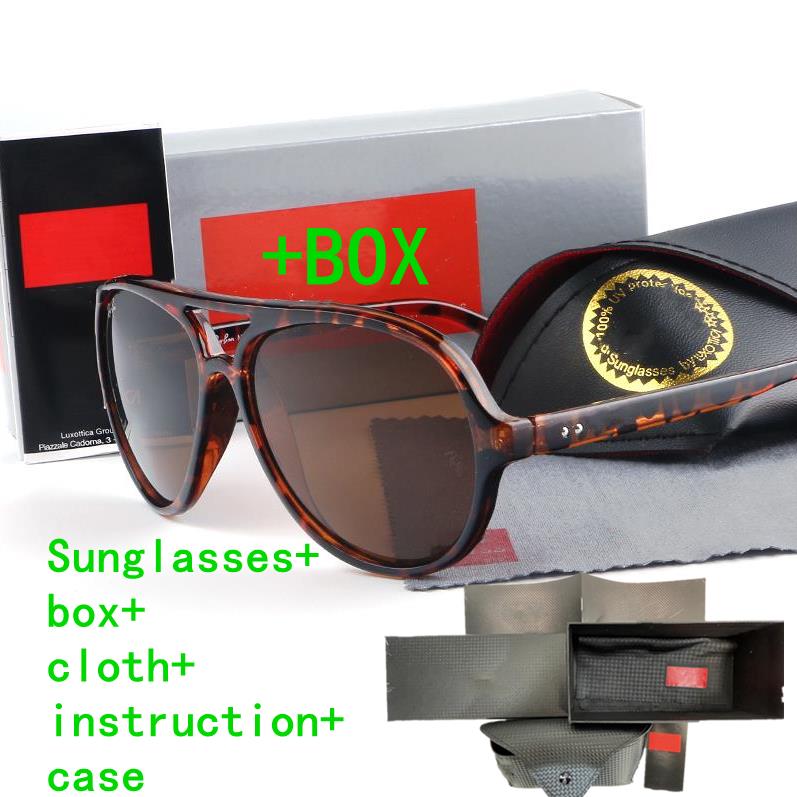 

Men Sunglasses Classic Brand Retro women raybans Sunglasses Luxury Designer Eyewear Ray Bans Metal Frame Designers Sun Glasses Woman r4125 with box