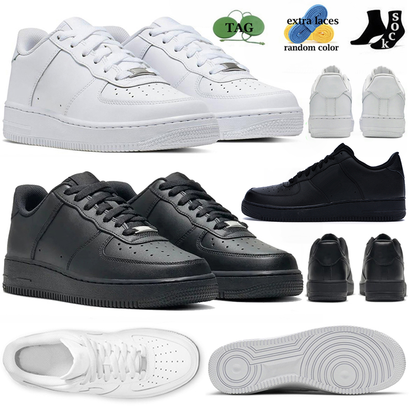 

1 designer shoes for men women 1s low running sneakers triple white black classic casual platform shoe mens womens af1 outdoor sports trainers, Triple black