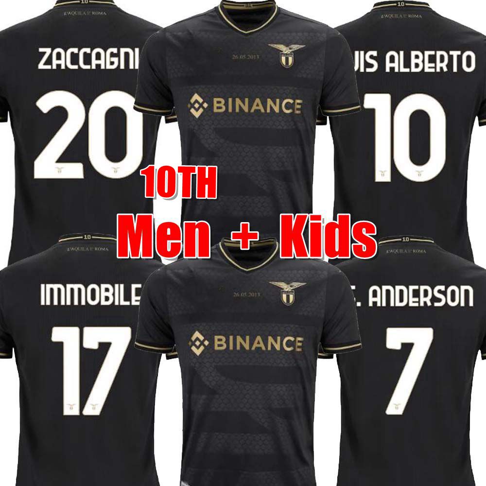 

2023 Lazio Immobile soccer Jerseys maglie 23 24 IMMOBILE LUIS BASTOS SERGEJ BADELJ LUCAS J.CORREA ZACCAGNI MARUSIC men kids kit football shirt 10th Anniversary, 23/24 away kids