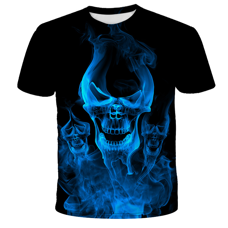 

Men' t Shirts Men'/women Summer T-shirt Round Neck Short Sleeve Blue Flame 3d Printed Top High Qualit Black Casual Tshirt 8TXTT, T2221a