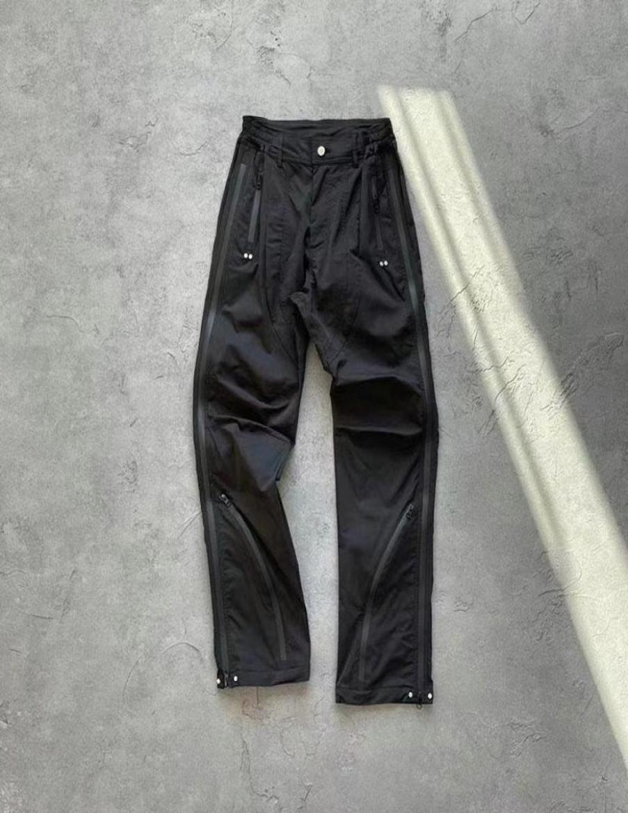

Men039s Pants FARARCHIVE Trousers Side Laminated Zipper Stitching Men Women 11 High Quality Street Functional Overalls2782502, Black