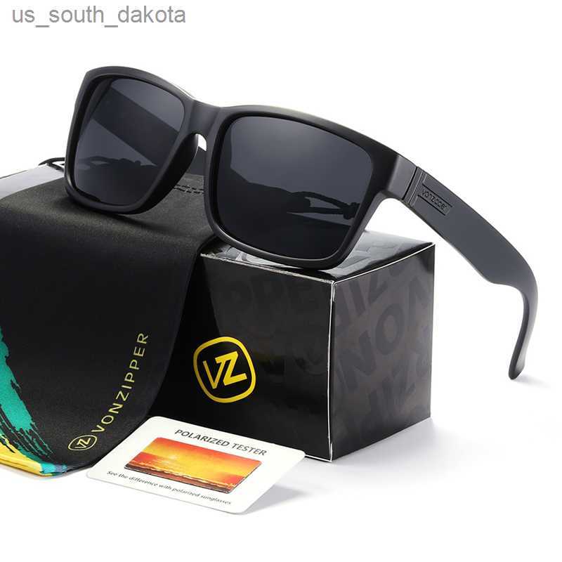 

Original Brand VZ Vonzipper Square Polarized Sunglasses ELMORE Mens Sport Sun Glasses UV400 Driver Coating Women Shades Oculos L230523