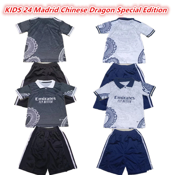 

kids Camiseta 8th Champions Football Jersey 22 23 24 Special Edition China Dragon KIDS Real Madrids Maillot Benzema Ballon Football Jersey