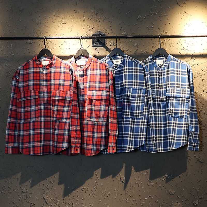 

ESS Shirts Fashion Designer Clothing Fog Fears Of God Season 6 Main Line Stripe Plaid High Street Loose Henry Long Sleeve Shirt Coat MenCasual Streetwear Tops Rock Hip, Shipping fee