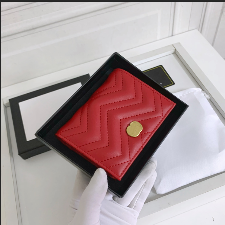 

Leather short wallet designer purse Marmont card holder clutch bag coin purse