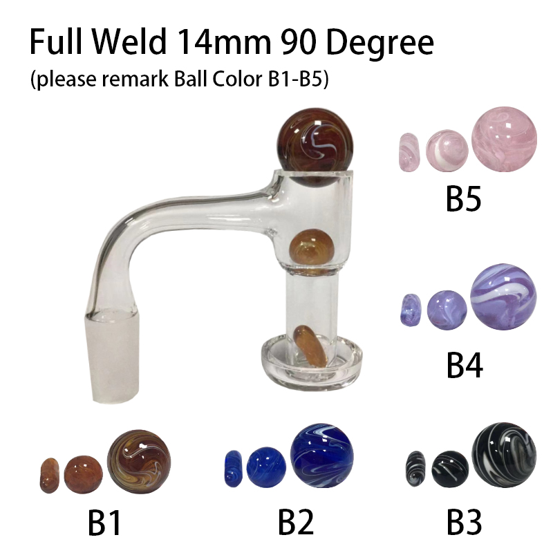 

Fully Weld Beveled Edge Terp Slurper Quartz Banger With Carb Cap and Pearl Ball Set 14mm 45 and 90 Degree 20mmOD for Dab Rigs Water Pipes