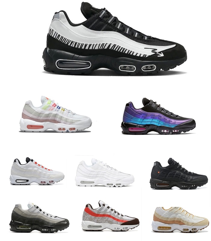 

New colors 95 air mens running shoes 95s Max Triple Black White Neon Cork Greedy Dark Smoke Grey Brown Sneakers 20th Anniversary Grape Safari Cushioned running shoes, 25