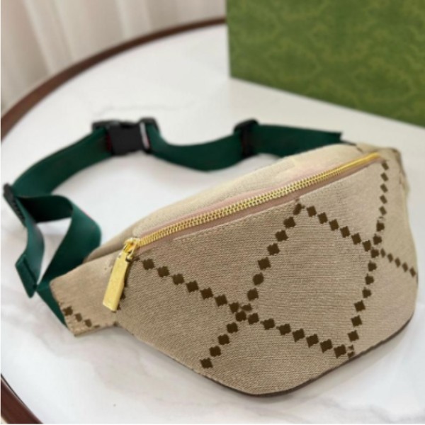 

Designer Handbags Women Bumbag Purse Cross Body Fashion Handbag Canvas Waist Bags Famous Fanny Pack Dust Bags, Brown