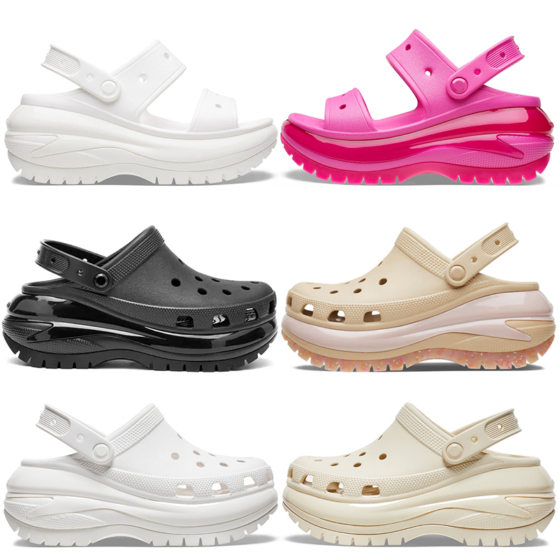 

Designer Platform Sandals Beach Sandal Mega Crush Clogs Crocss Waterproof Women Casual Rubber Slippers Outdoor Slides Lady Cute Slip On