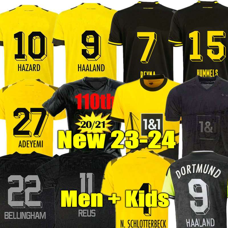 

REUS 22 23 24 4th dortmund soccer jerseys All Black Special FANS player 2023 2024 football shirts BELLINGHAM men kids REYNA BRANDT EMRE CAN HALLER Guerreiro HAALAND, 22 23 home adult bundesliga