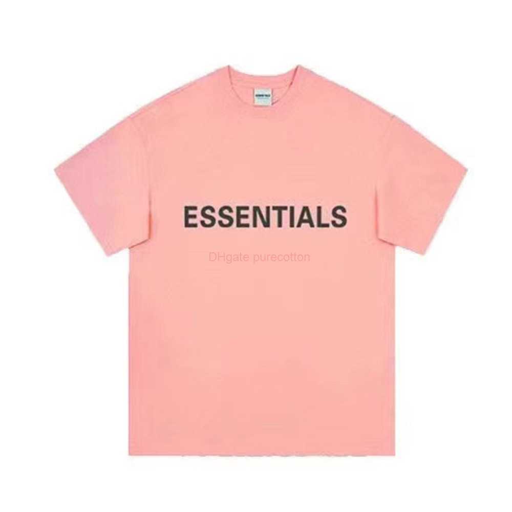 

Designer Fashion Clothing ESS Tees Tshirts Fears Of God Correct Version of FOG Double Thread Essen Short Sleeved Pure Original Tshirt American Classic Loose Fitting, [ trend ] white