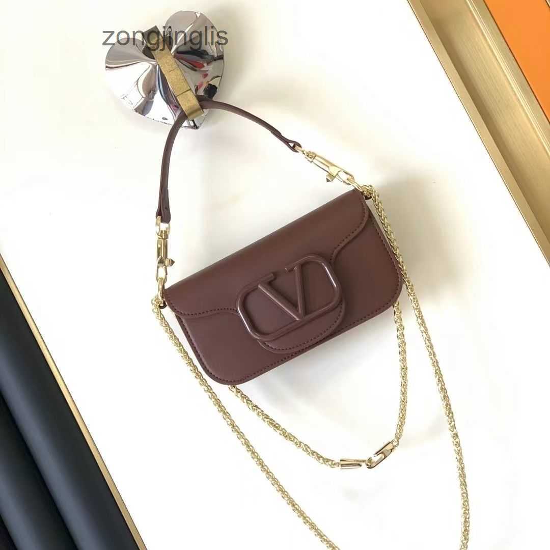 

Designer Women's Women Handbag Bags Cowhide Fashion Classic Valentino Gold Chain Shoulder Crossbody Colorful Buckle Mini Underarm 5HEY, Red large size with a length of 27cm