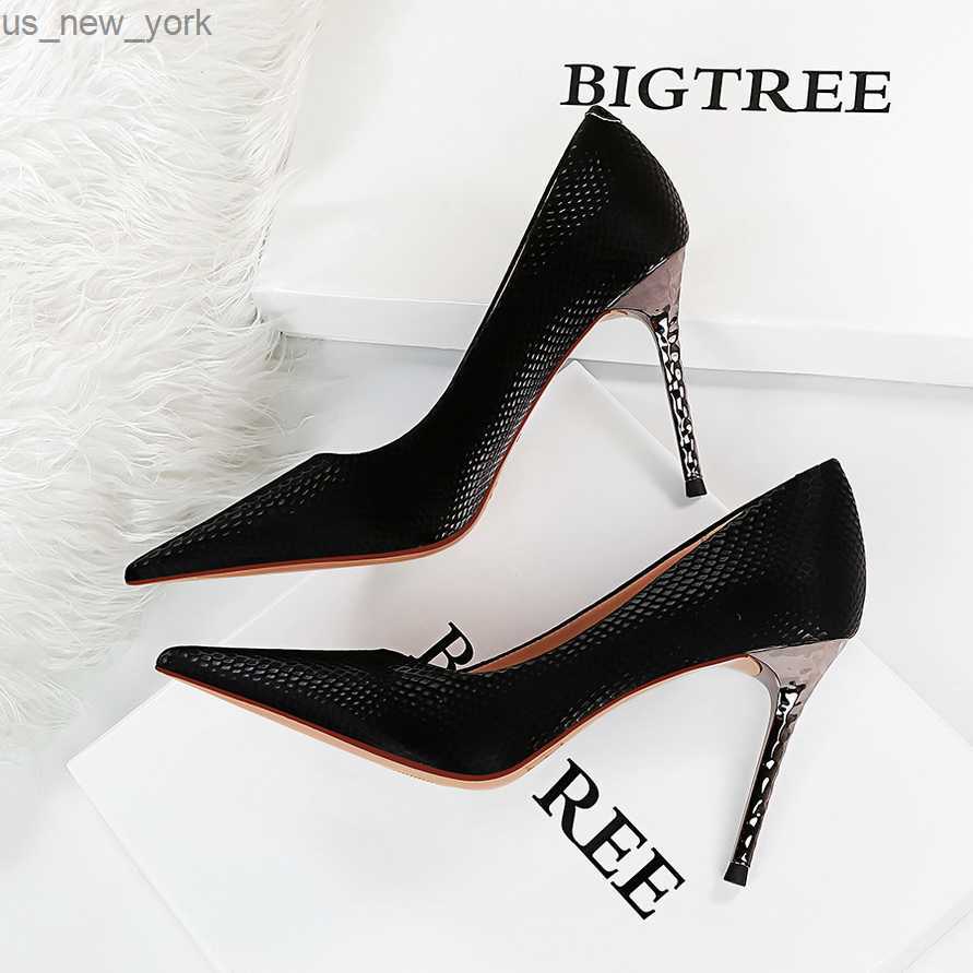 

Dress Shoes BIGTREE Woman Pumps Plus Size 34-43 Office Lady Shoes Elegant Pointed toe Thin High Heels Party Wedding Shoes Women Sandals L230518, Rice white