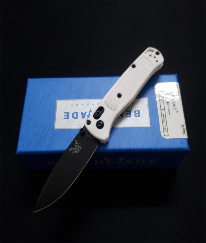

Benchmade Mini Bugout 533533BK AXIS Folding Knife 282quot S30V Black DLC Plain Blade White GrivoryCF Handles C07 535 5332 533715389