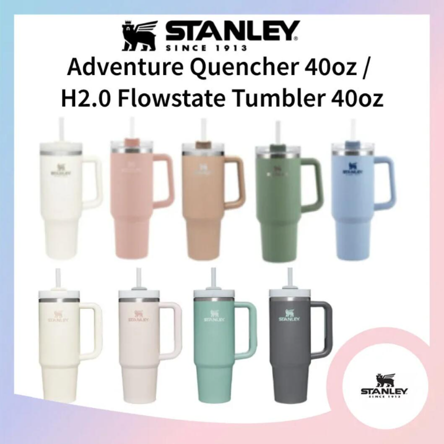 

stanley Adventure Vacuum Quencher 40oz tumbler With Handle Insulated Tumblers Lids Straw Stainless Steel Coffee Termos Cup With logo A0531, Multi-color