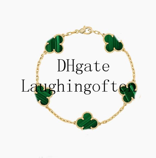 

Arpels Four-leaf Clover Necklace Designer Jewelry Set Pendant Necklace bracelet Gold and Silver Pearl Green Flower Necklace Link Chain Women Mother V01F0, Dark blue