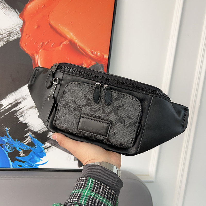 

Man Bambag Waist Bag Designer Shoulder Chest Bags Fanny Pack Women Large Crossbody Genuine Leather Handbags Purse with Box, C1