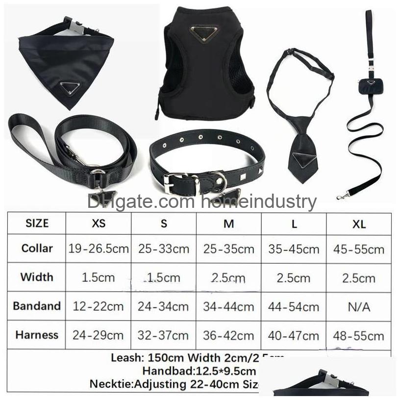 designer dog collar leashes set pu leather dog collars soft air mesh adjustable pet harnesses pets bandand for small medium dogs cat french bulldog black xs