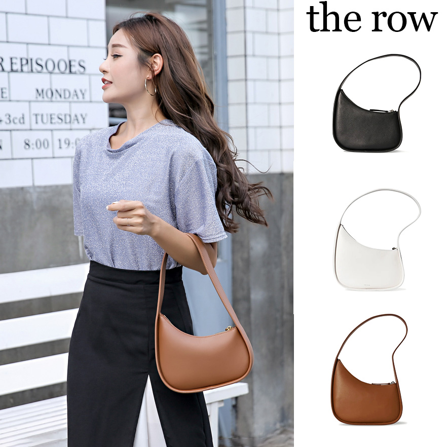 

classic Luxurys weekend handbag the row Bag Womens shoulder hobo tote bags Mens Croissant 7a designer clutch cosmetic bag Genuine Leather half moon crossbody bags, Black