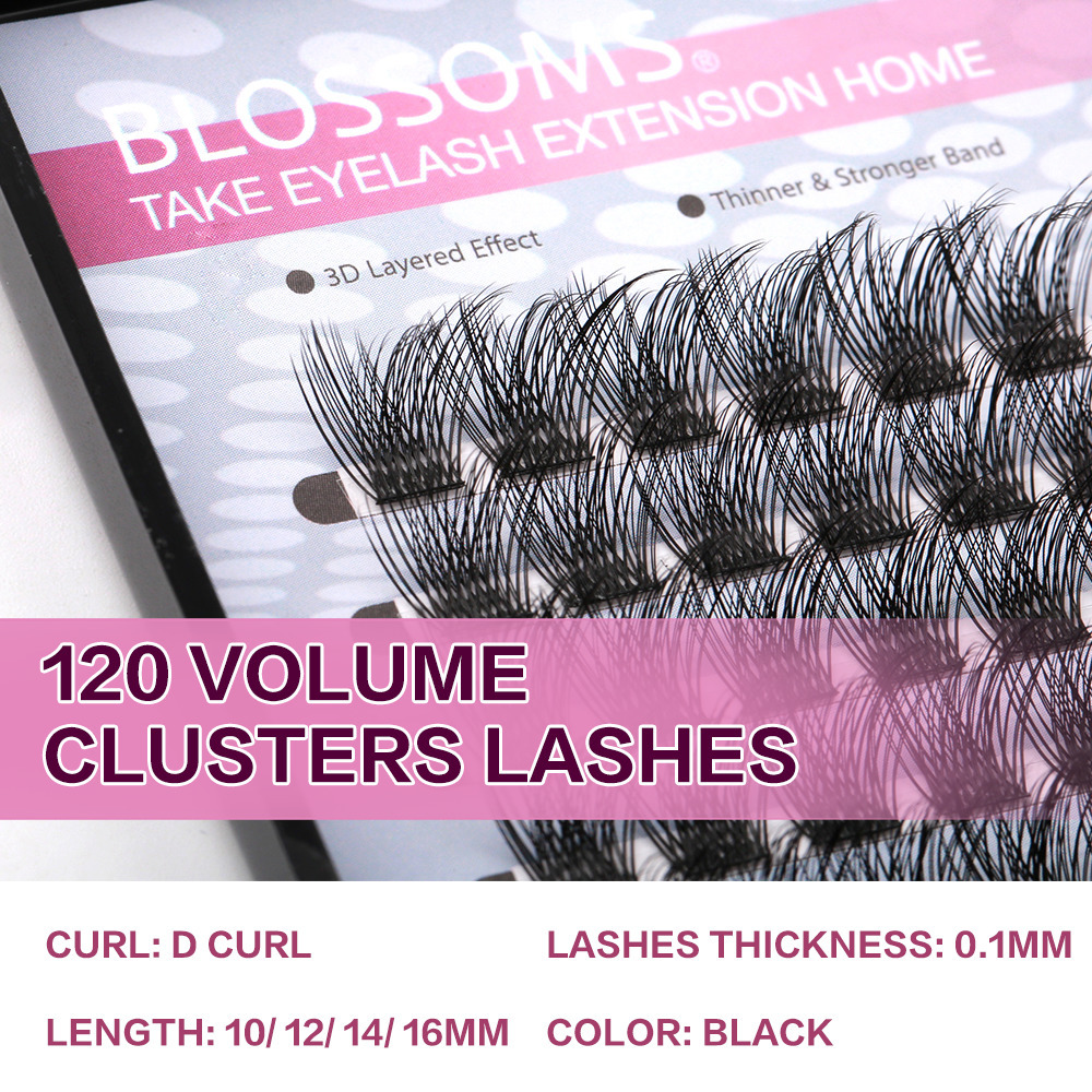 

False Eyelashes FinyDreamy DIY 120 PCS Cluster Lashes 3D Natural Bunch 16mm D Curl Segmented Beam Individual Mink Tufted Eyelash Fine Lash Tip 230530