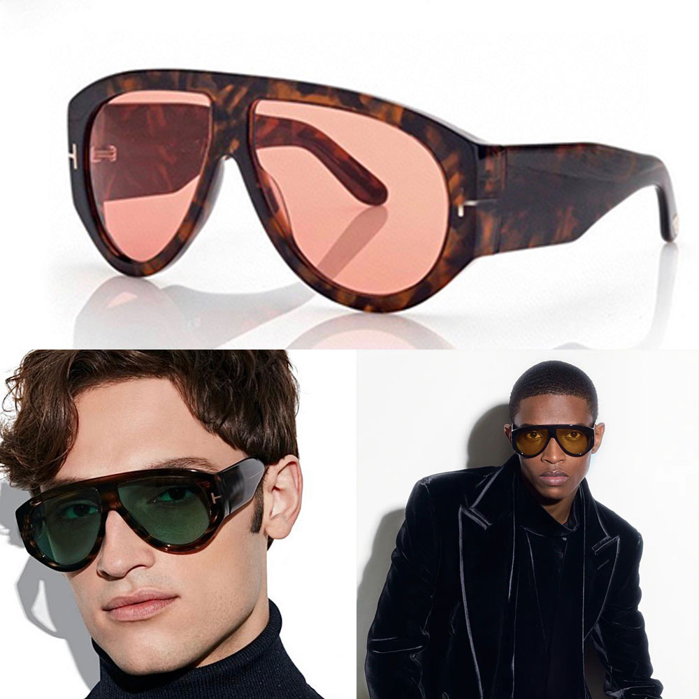 Designer oversized square sunglasses Fashionable party personalized glasses Luxury outdoor tourism men runway sunglasses Lunettes de soleil TF104-image-924865287