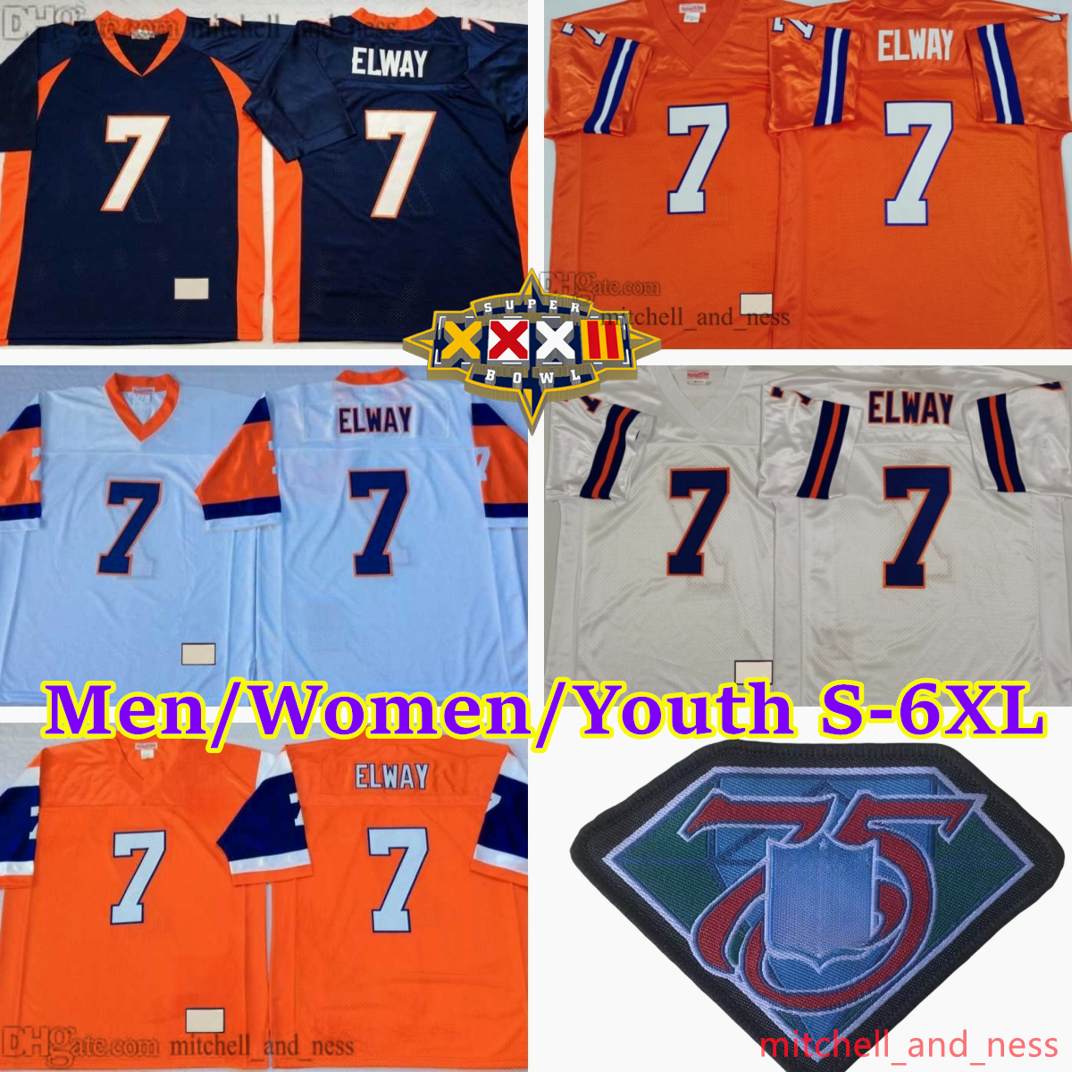Custom Throwback Football 7 John Elway Jersey Vintage 1985 Stitch 27 Steve Atwater 30 Terrell Davis 84 Shannon Sharpe 49 D.smith 65 Gary Zimmerma-image-925036288