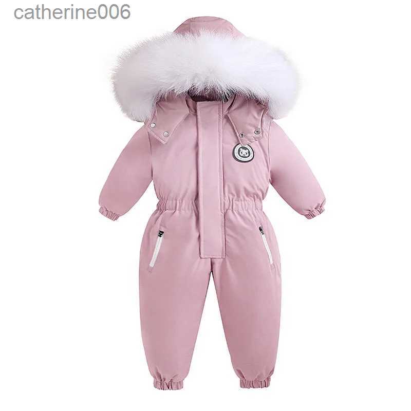 Clothing Sets -30 Winter Baby Clothes Thicken Warm Jumpsuits Snowsuits Girl Boy Hooded Jacket Waterproof Rompers Ski Suits Kids Coat OuterwearL23120