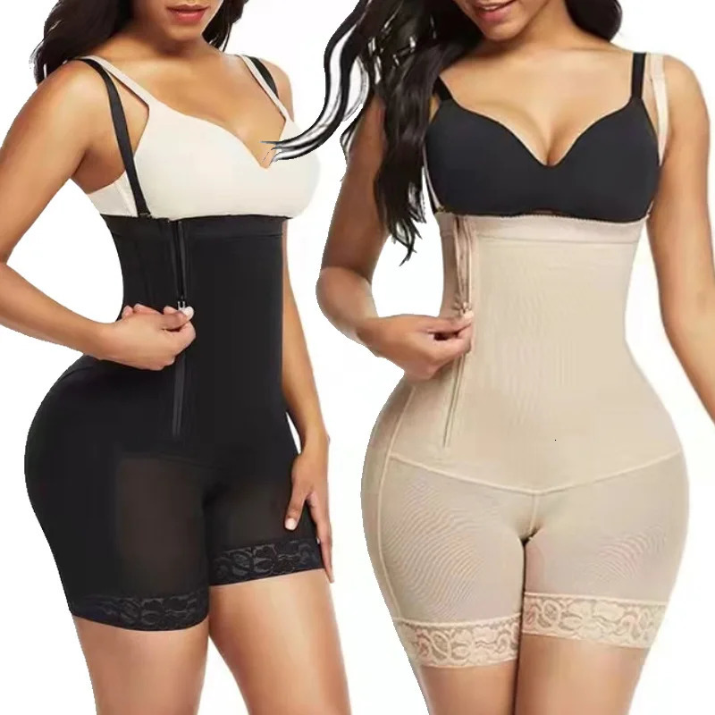 Arm Shaper Queenral Women High Waist Trainer Body Shaper Tummy Control Corset Slimming Sheath Flat Belly Girdle Butt Lifter Bodysuit XS-6XL 231202